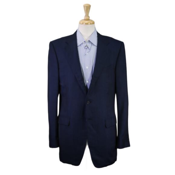 Zanella Blazer Malcom Midnight Blue 2-Btn Rayon Sportcoat 42L - Picture 1 of 9